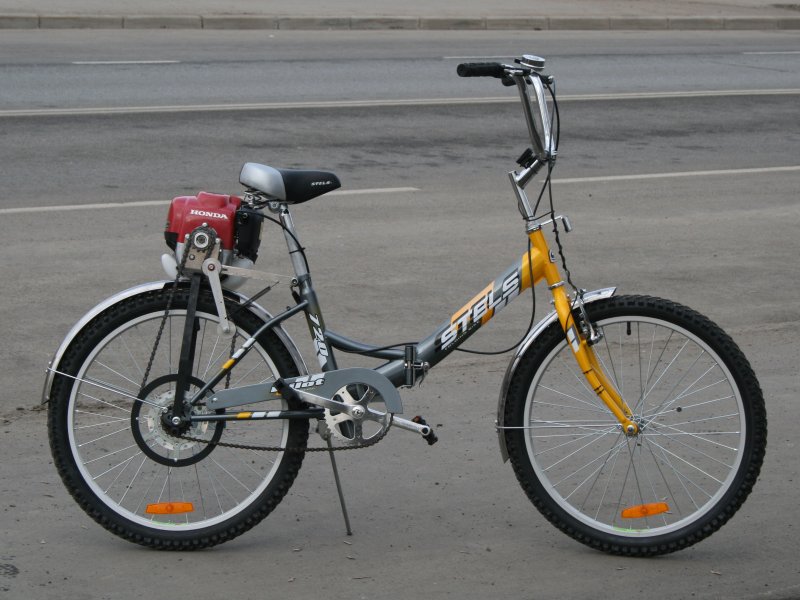 Обзор велосипедов с бензиновым двигателем