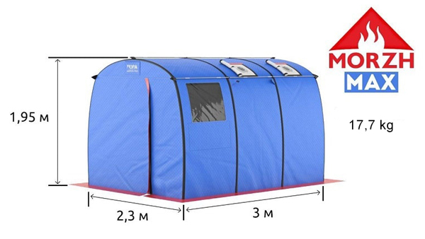 купить мобильную баню палатку с печкой