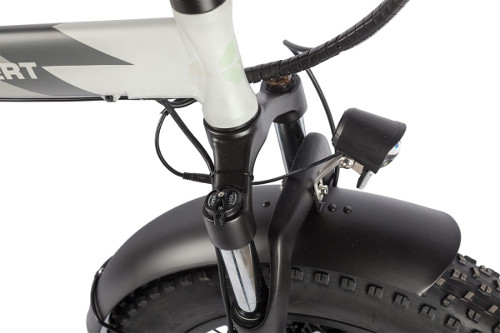 Складной электровелосипед Gelbert Saturn Dual PRO имеет амортизационную вилку с блокировкой