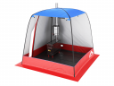 Мобильная баня-палатка МОРЖ c 2-мя окнами сине-красный в Екатеринбурге