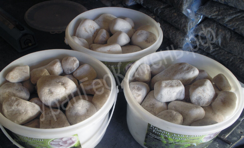 Камни для бани Кварц окатанный 15кг в Екатеринбурге