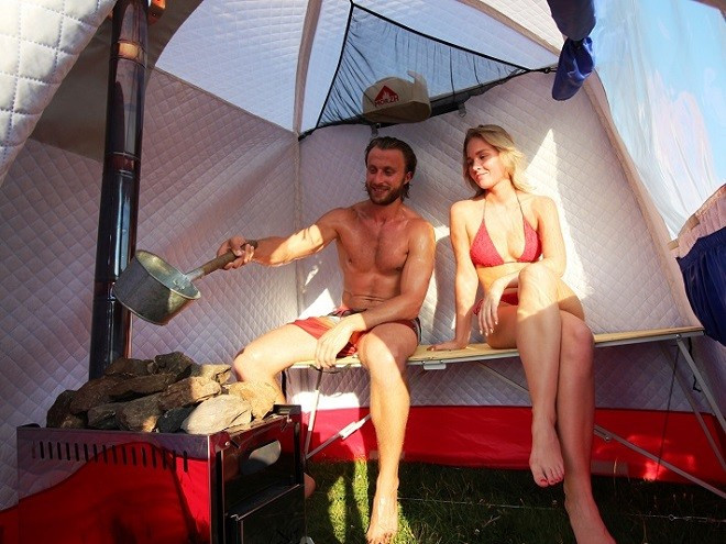 Мобильная баня-палатка МОРЖ в Екатеринбурге