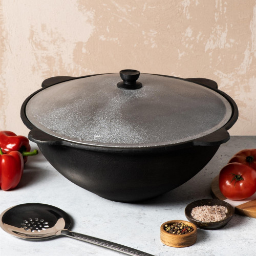 Казан чугунный 8 литров плоское дно Узбекистан в Екатеринбурге