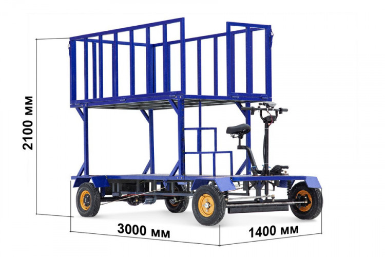 Грузовая электрическая тележка RuTrike ПАЛИСАД ЯРУС в Екатеринбурге