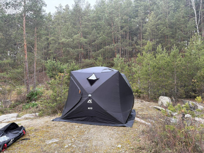 Мобильная баня-палатка МОРЖ КУБ XL NEO в Екатеринбурге