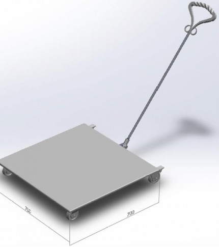 Тележка для тандыра (усиленная) 700*700 в Екатеринбурге