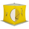Палатка для рыбалки Helios утепл.Куб 1,5х1,5 желтый/серый в Екатеринбурге
