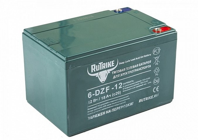 Тяговый гелевый аккумулятор RuTrike 6-DZF-12 (12V12A/H C2) в Екатеринбурге
