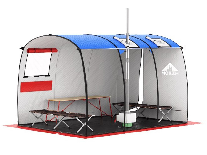 Мобильная баня-палатка МОРЖ Max (Черный) в Екатеринбурге