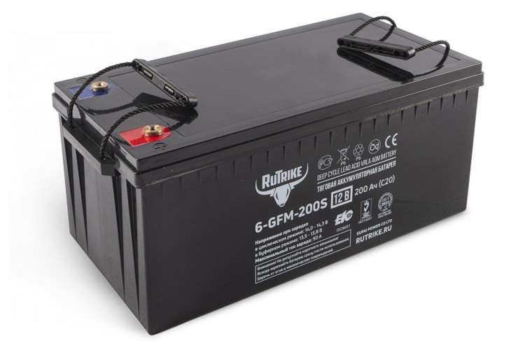 Тяговый гелевый аккумулятор RuTrike 6-GFM-200 (12V200A/H C20) в Екатеринбурге