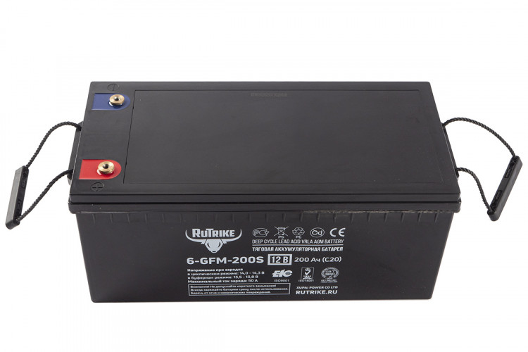 Тяговый гелевый аккумулятор RuTrike 6-GFM-200 (12V200A/H C20) в Екатеринбурге