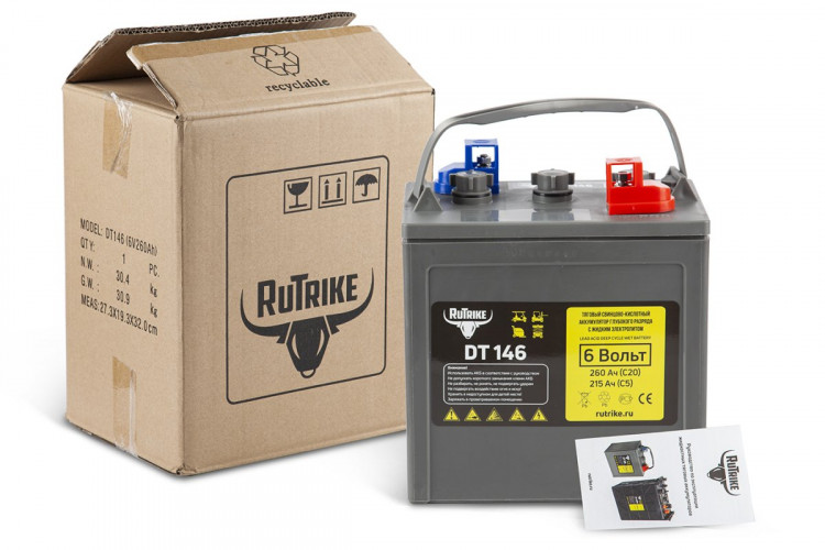 Тяговый аккумулятор RuTrike WET DT146 (T-145) 6V170A/H C3 в Екатеринбурге