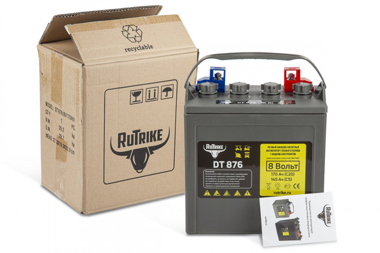 Тяговый аккумулятор RuTrike WET DT876 (T-875) 8V120A/H C3 в Екатеринбурге