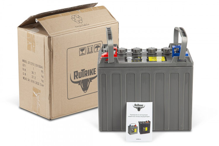 Тяговый аккумулятор RuTrike WET DT1275 (T1275) 12V100A/H C3 в Екатеринбурге