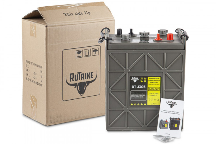 Тяговый аккумулятор RuTrike WET DT-J305 6V215A/H C3 в Екатеринбурге