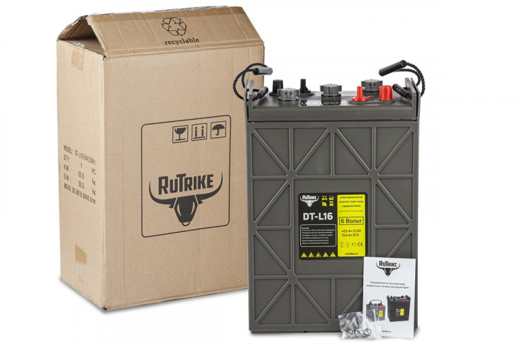 Тяговый аккумулятор RuTrike WET DTL16 (L16H-AC) 6V275A/H C3 в Екатеринбурге