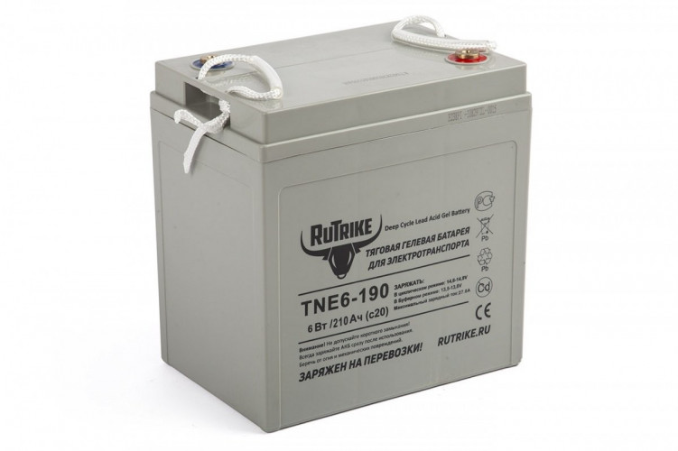 Тяговый гелевый аккумулятор RuTrike TNE6-190 (6V210A/H C3) в Екатеринбурге