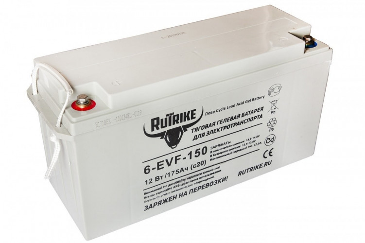 Тяговый гелевый аккумулятор RuTrike 6-EVF-150A (12V150A/H C3) в Екатеринбурге