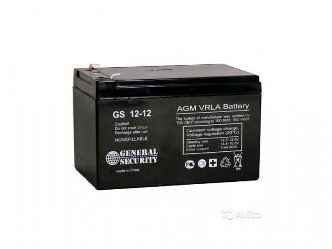 Аккумулятор General Security GS 12-12 L (12 В, 12 Ач) в Екатеринбурге