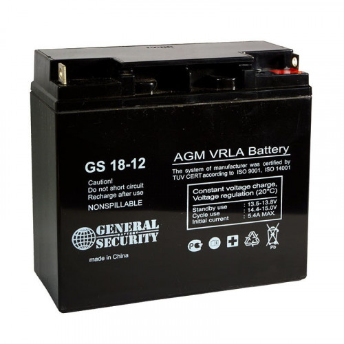 Аккумулятор General Security GS 12-18 L Kl (12 В, 18 Ач) в Екатеринбурге