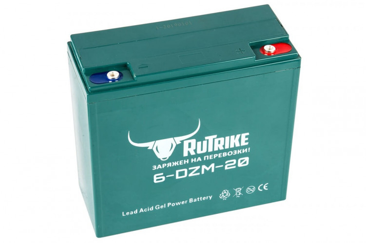 Тяговый гелевый аккумулятор RuTrike 6-DZF-20 (12V20A/H C2) в Екатеринбурге
