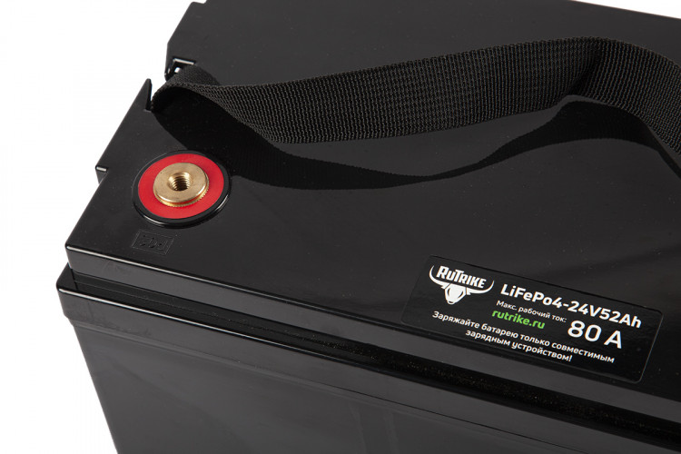 Тяговый железо-фосфатный аккумулятор RuTrike LiFePO4 24V52Ah (80A) в Екатеринбурге