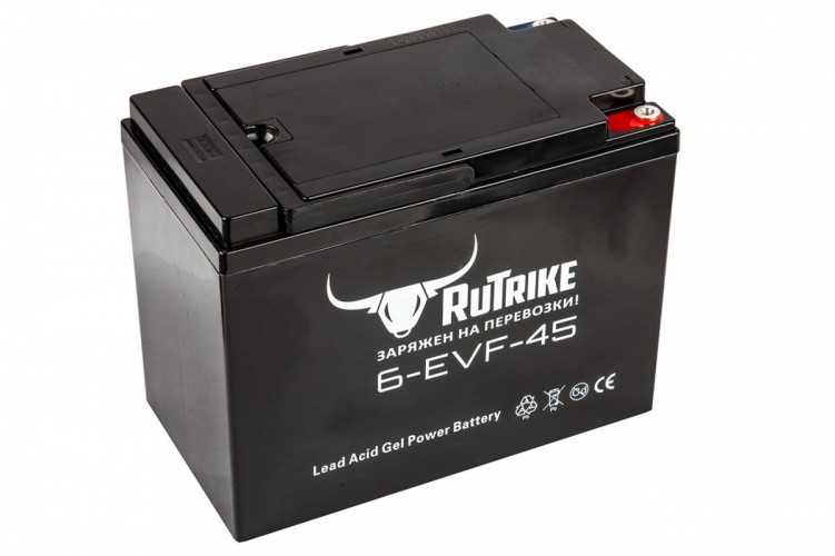 Тяговый гелевый аккумулятор RuTrike 6-EVF-45 (12V45A/H C3) в Екатеринбурге