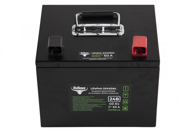Тяговый железо-фосфатный аккумулятор RuTrike LiFePO4 24V40Ah (60A) в Екатеринбурге