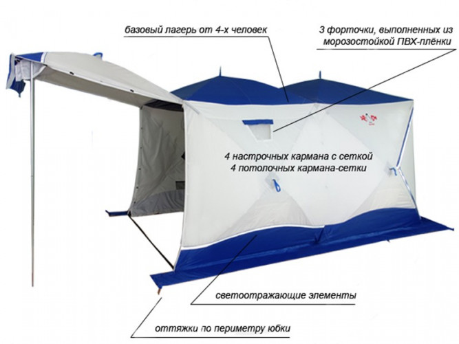Палатка для рыбалки Пингвин Big Twin (2-СЛ) в Екатеринбурге
