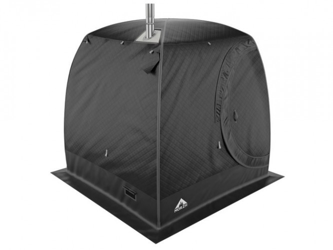 Мобильная баня-палатка МОРЖ LUX черный в Екатеринбурге